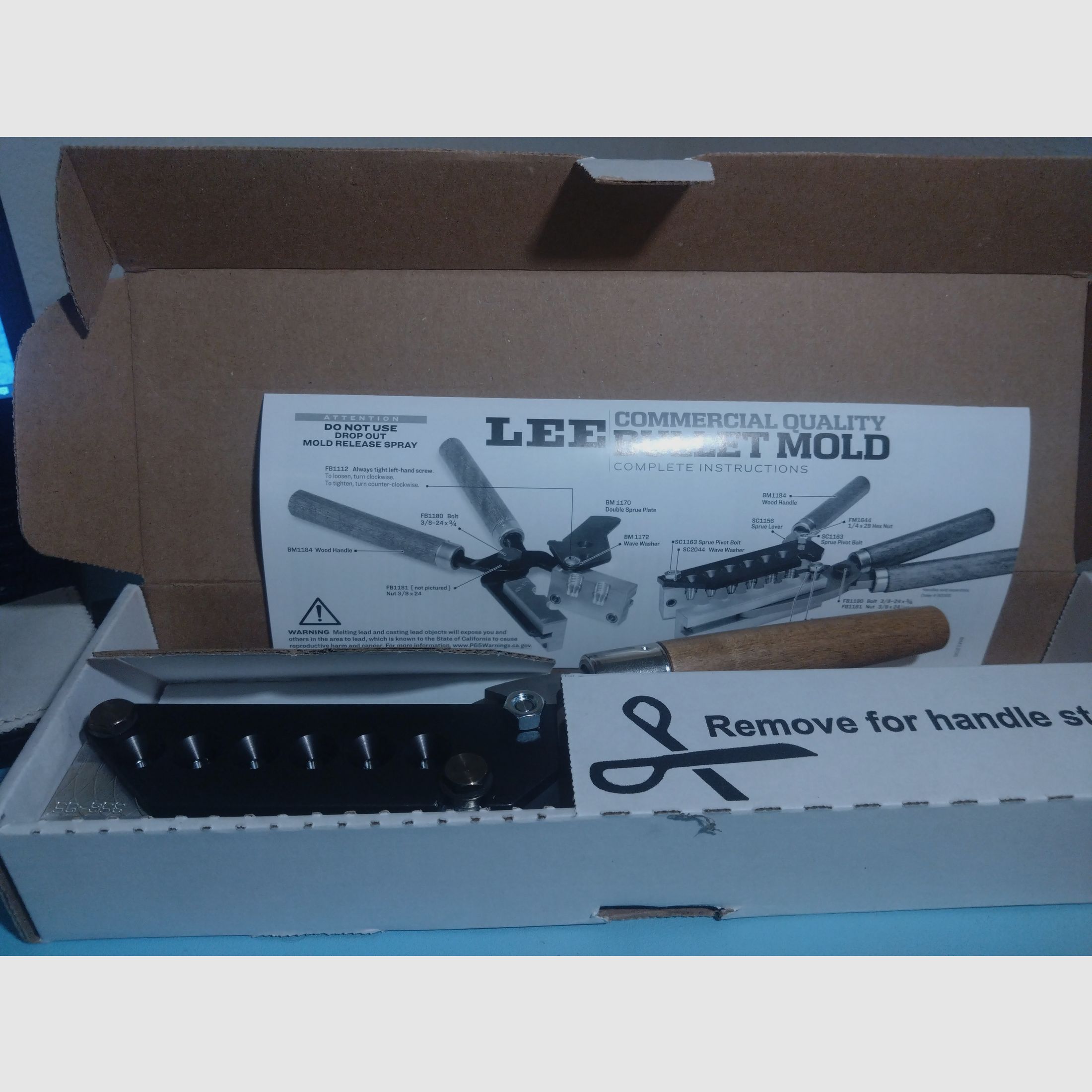 LEE 6-fach Kokille für Kurzwaffen Kaliber 9 mm - NEU -.356/95gr AX-906