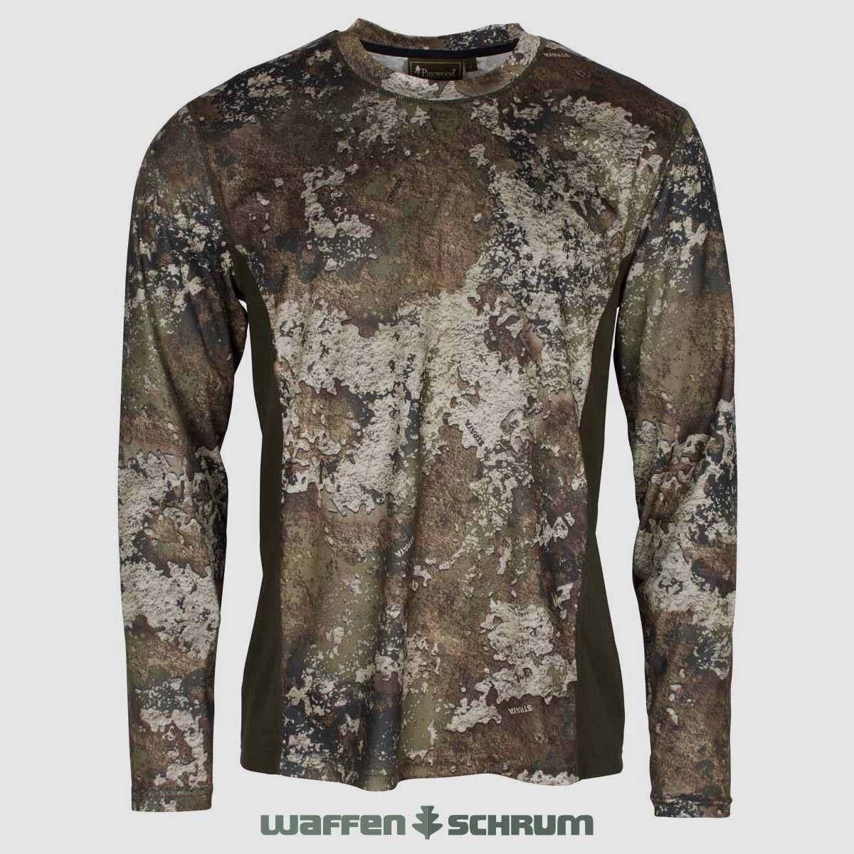 Pinewood Langarmshirt Furudal Strata/Moss Green