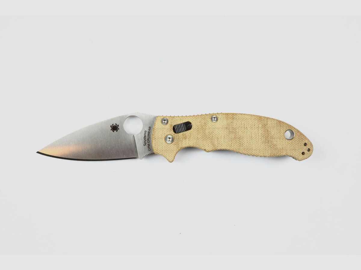 Spyderco Manix 2 CPM Cru-Wear Brown Canvas Micarta, Bild 2 von 5