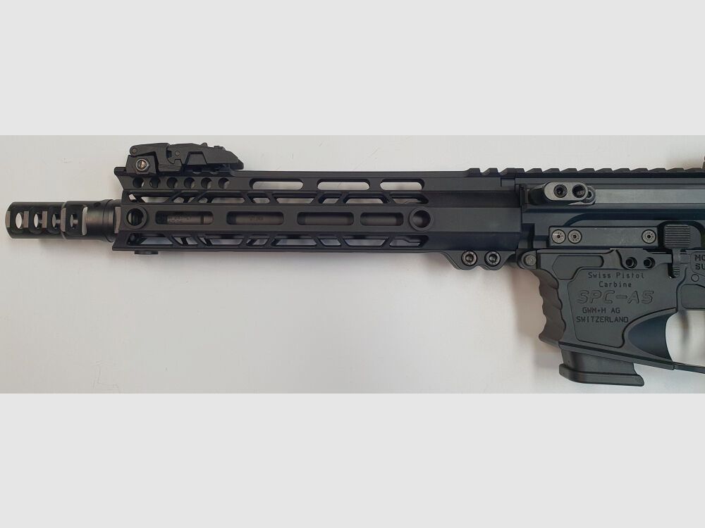 GWMH AG Selbstladebüchse GWMH SPC-HUNTER A5 10" (SWISS PISTOL CARBINE) BLACK Kal.9x19 AR15 Glock Magazi