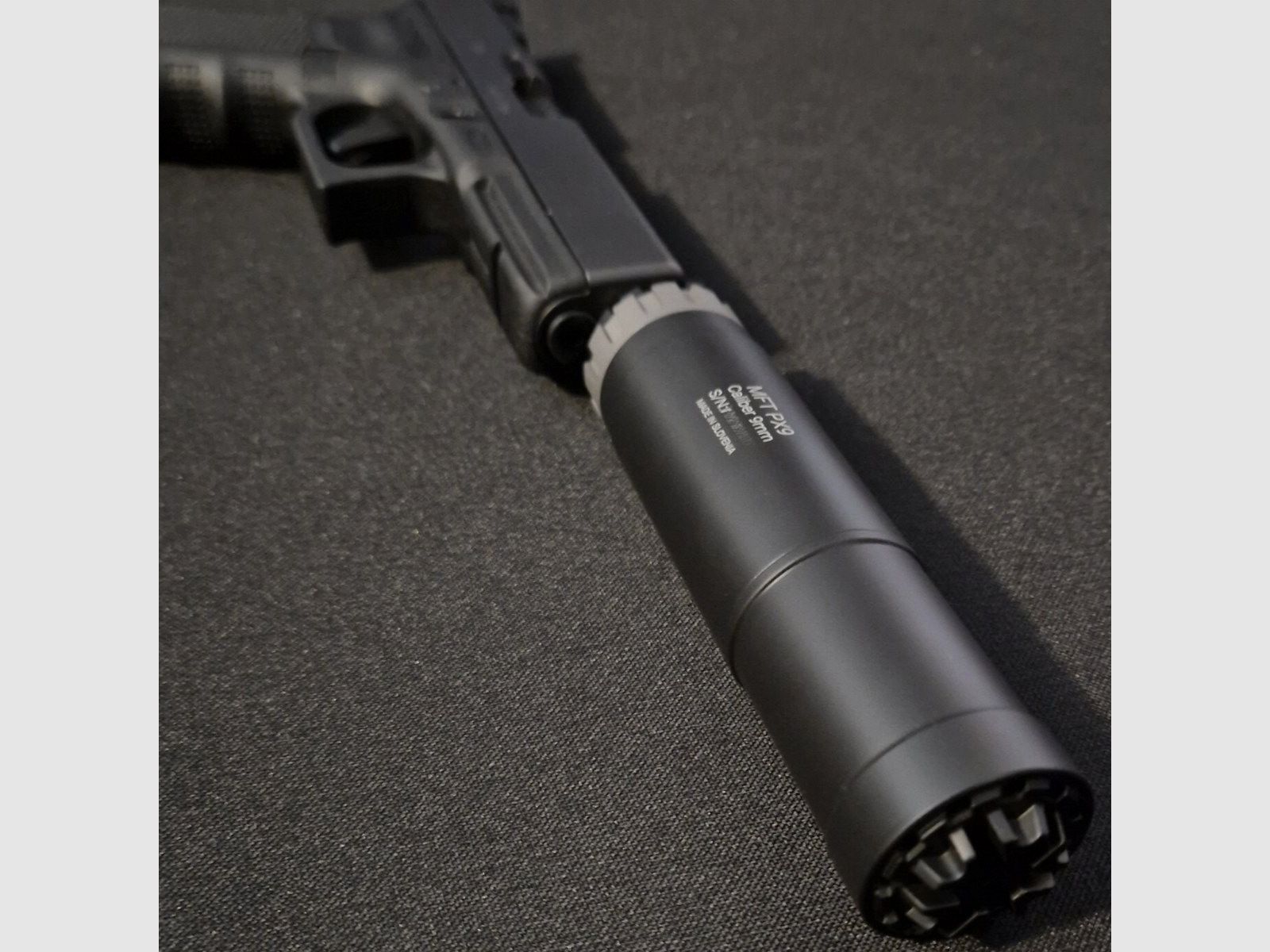 MFT SUPPRESSORS – Schalldämpfer PX9 9 mm 1/2x28 – FDE, Bild 3 von 3