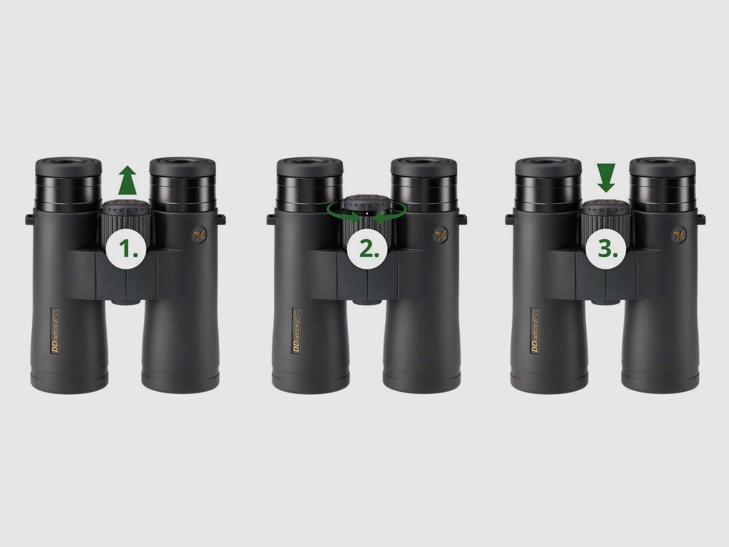 DDoptics 440100100 Fernglas SHG 8x42 mit Tasche und Trageriemen