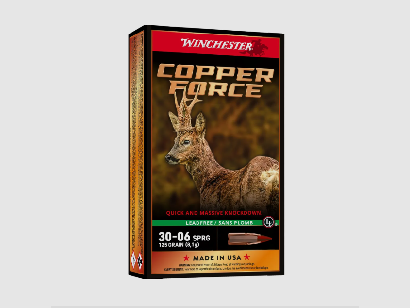 Munition Winchester Copper Force cal.30-06 SPRG 125gr, image 1 sur 3