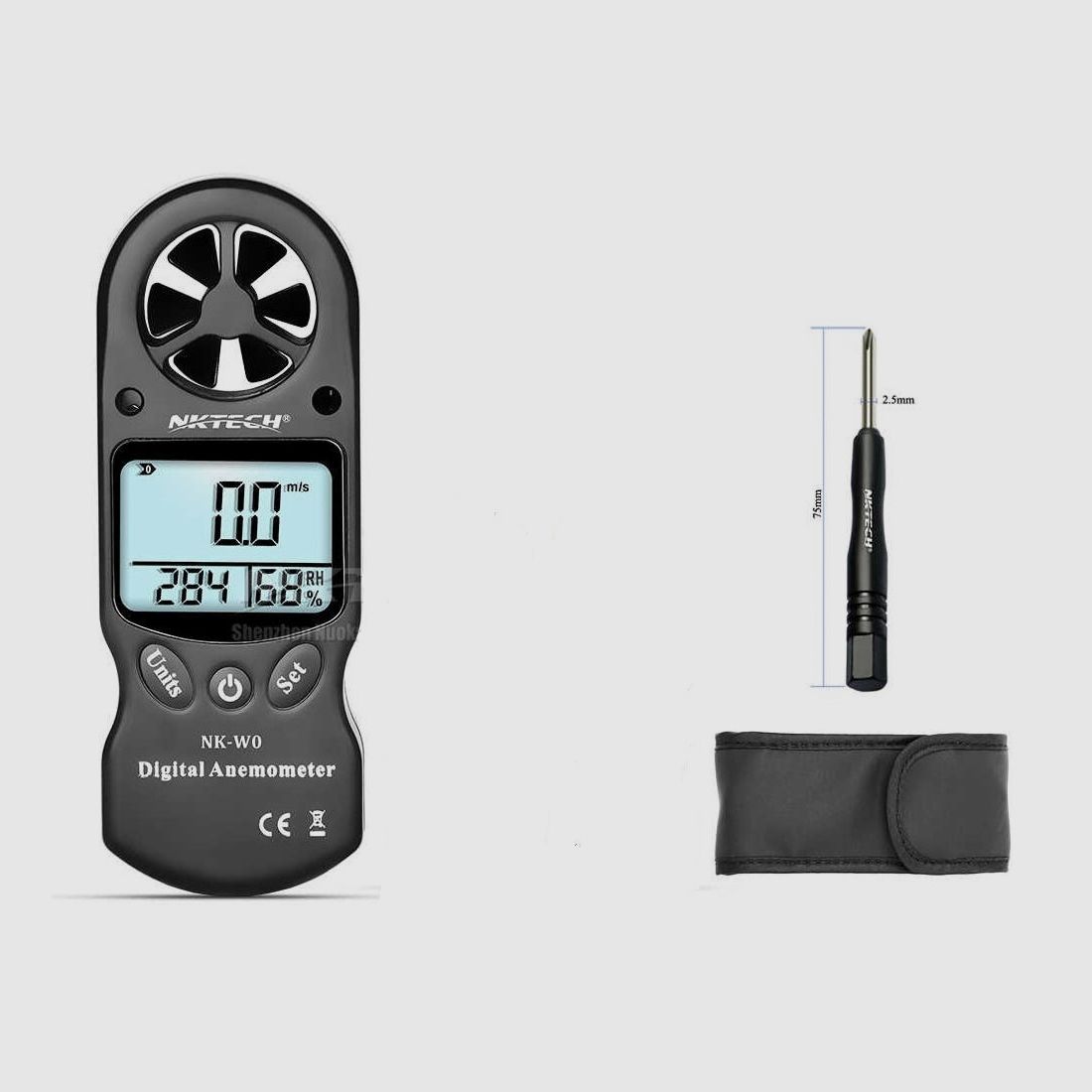 NKTECH ANEMÓMETRO DIGITAL MINI PORTÁTIL LCD NK-W0, imagen 1 de 2