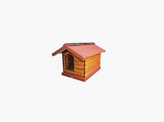 Hundehütte aus Holz Stamm Größe 3