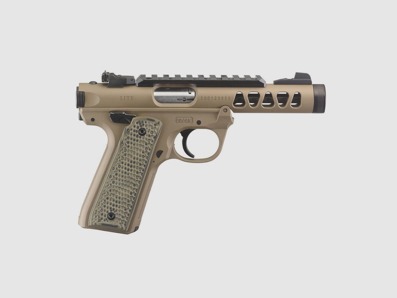 Ruger MARK IV 22/45 LITE .22 LR 4,4"/11,18CM FDE CERAKOTE 1/2"-28