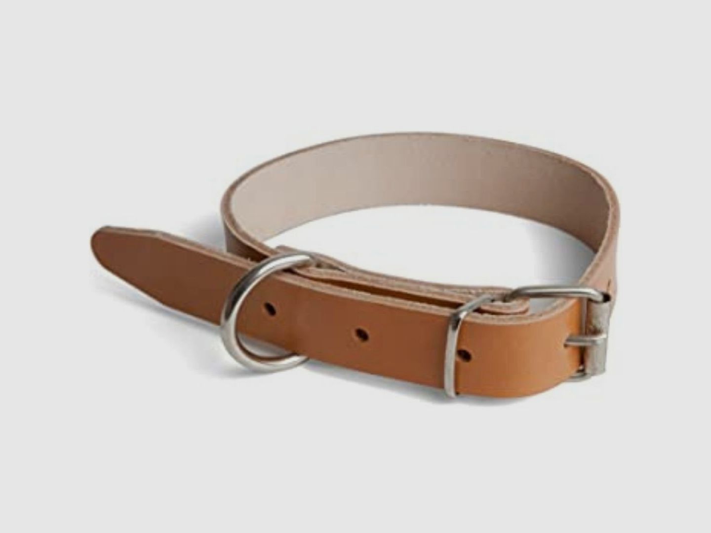 Halsband aus natürlichem Rindsleder mittel