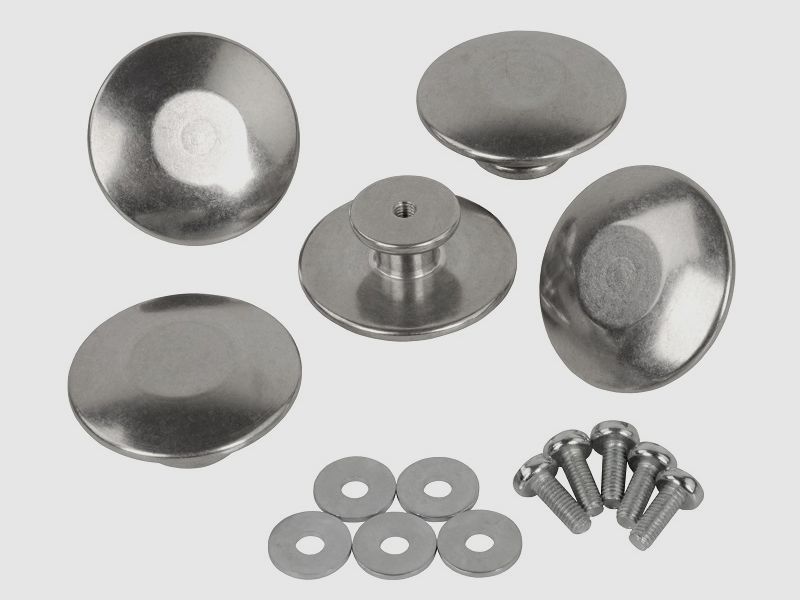 AHG-Anschütz Alu-Knopfset für Jacken 5 Stück Sportzubehör