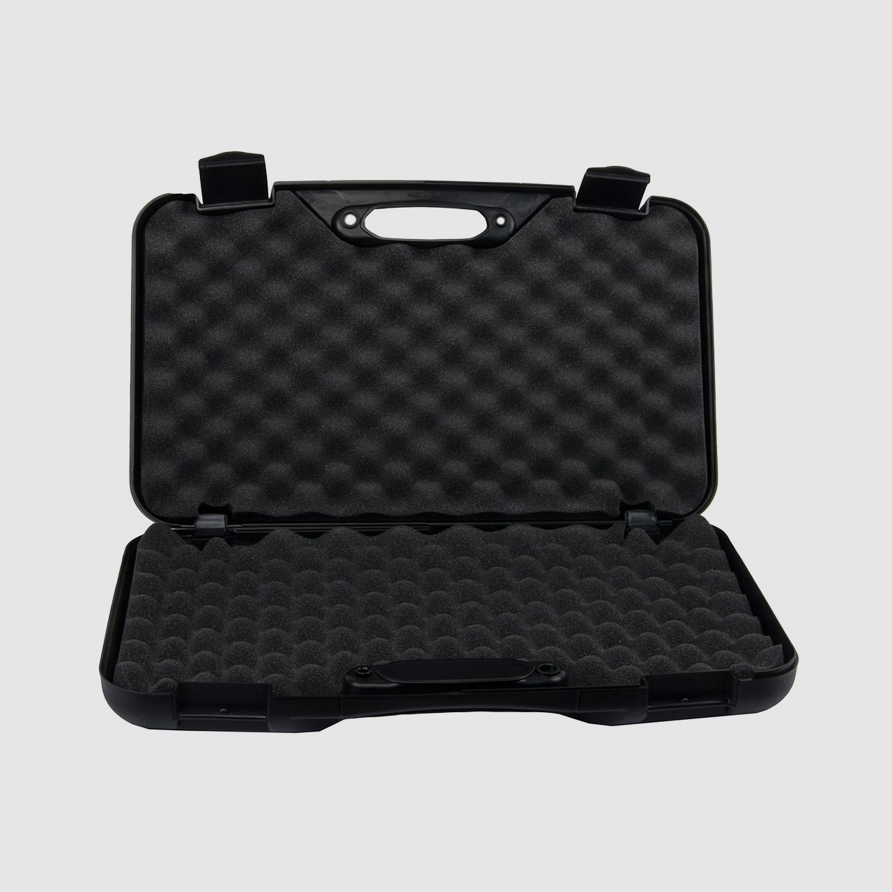 Pistolenkoffer Transportkoffer 47 x 27 x 7,5 cm Polypropylen Noppenschaumstoffeinlage Kunststoffscharniere schwarz