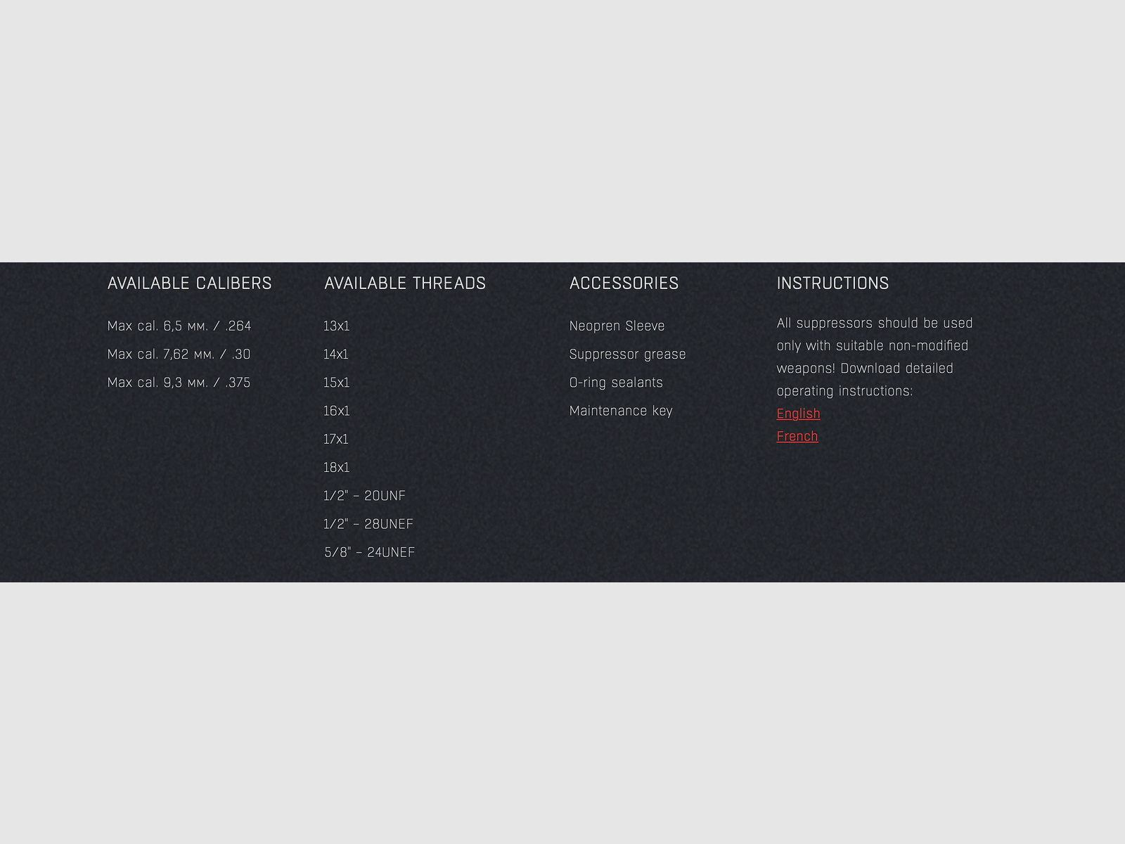 Silenzatore HQS SPECIAL SLIM fino a calibro 7,62 mm incluso adattatore filettato Over Barrel