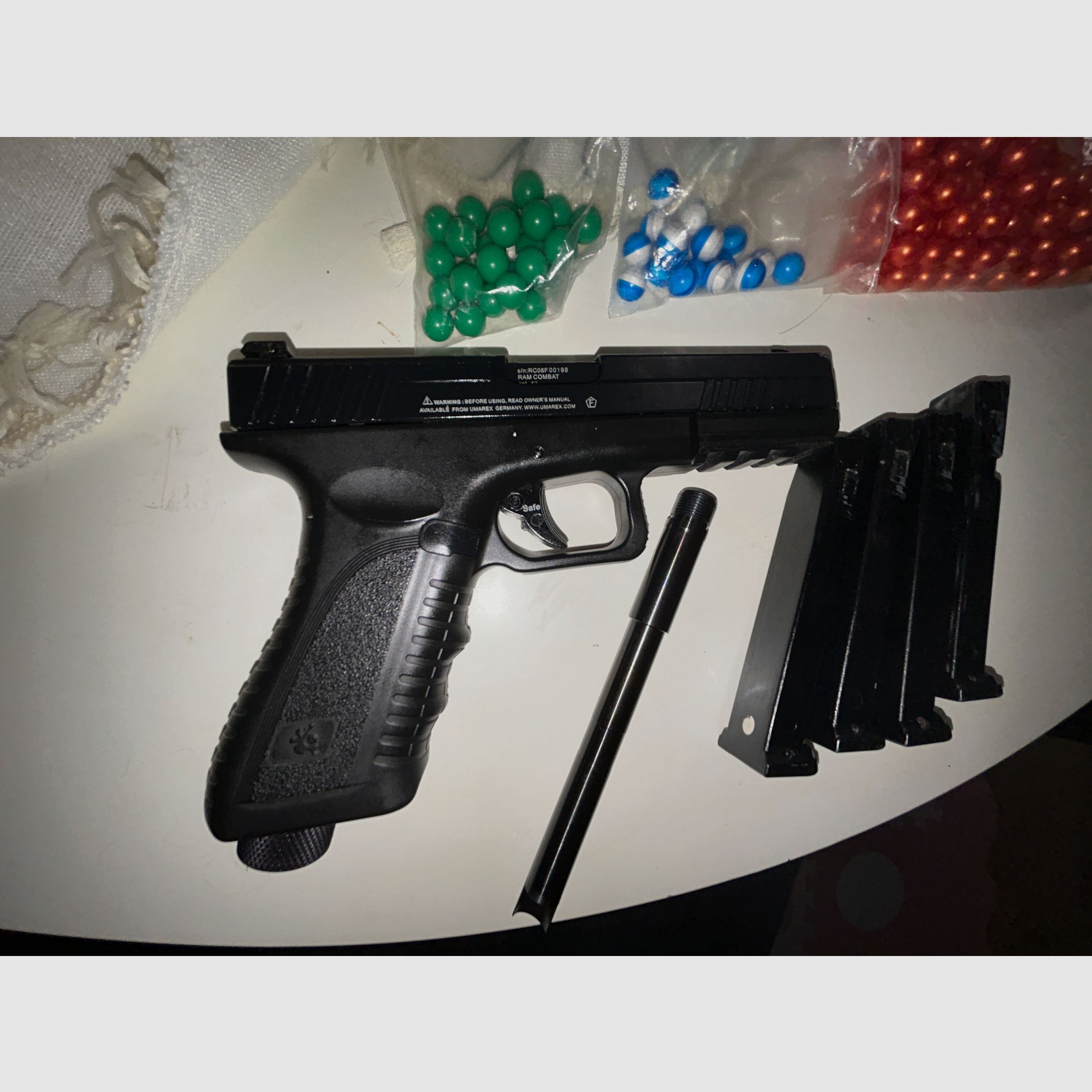 Ram-gevecht (rubber kogel)