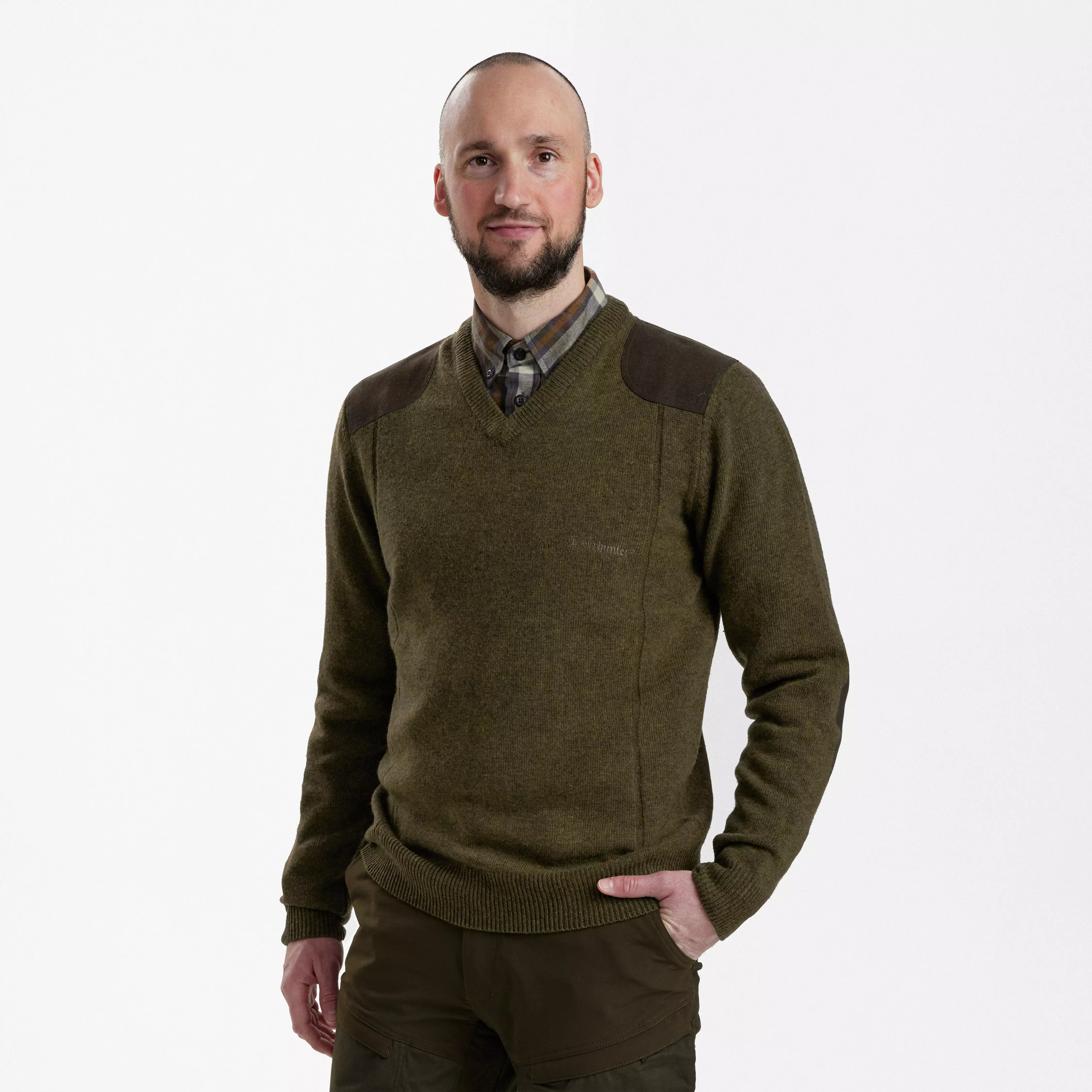 Sheffield pull à col en V - Cypress