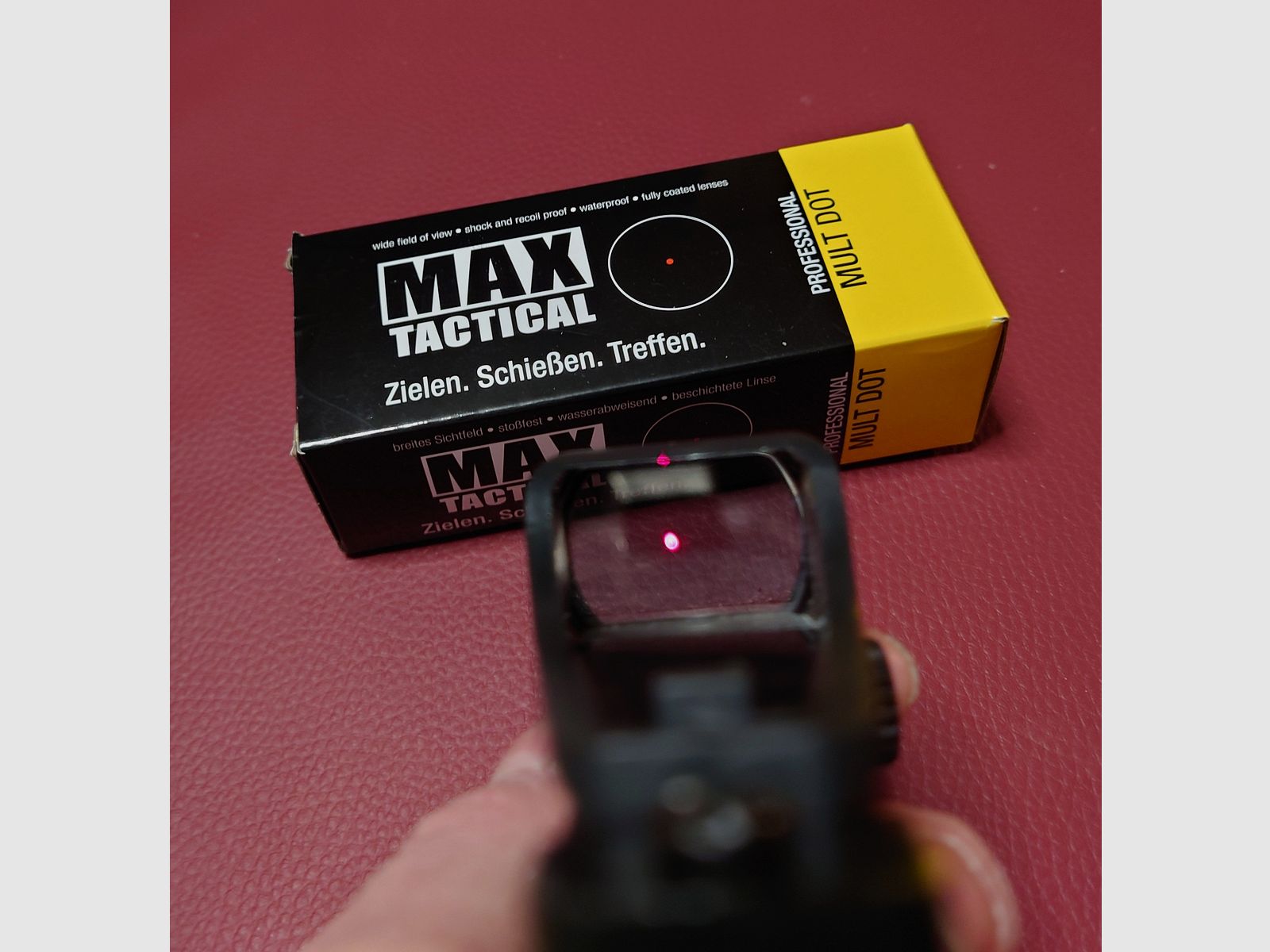 Airsoft Leichtpunkt Visier mit Riser Mount NEU 