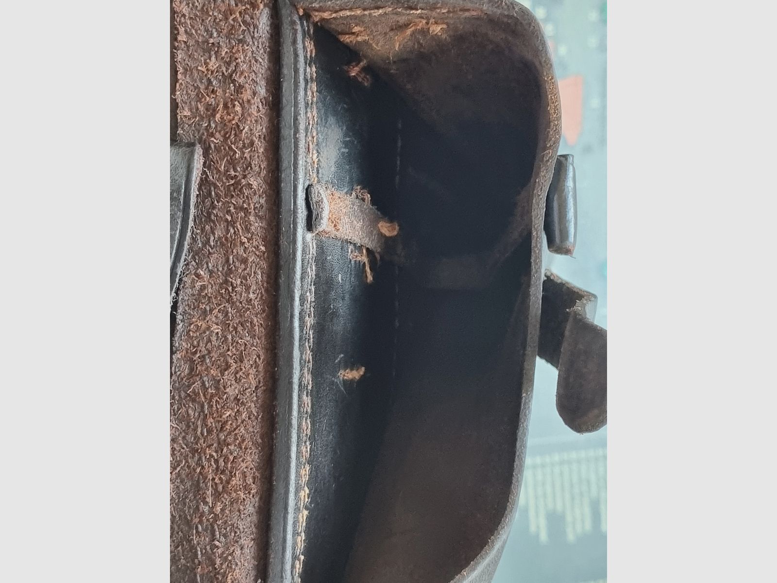 1915 DWM P08 Artillerie Leder-Holster von Steinmetz Breslau (B.A.X.) / Preis ist VHB