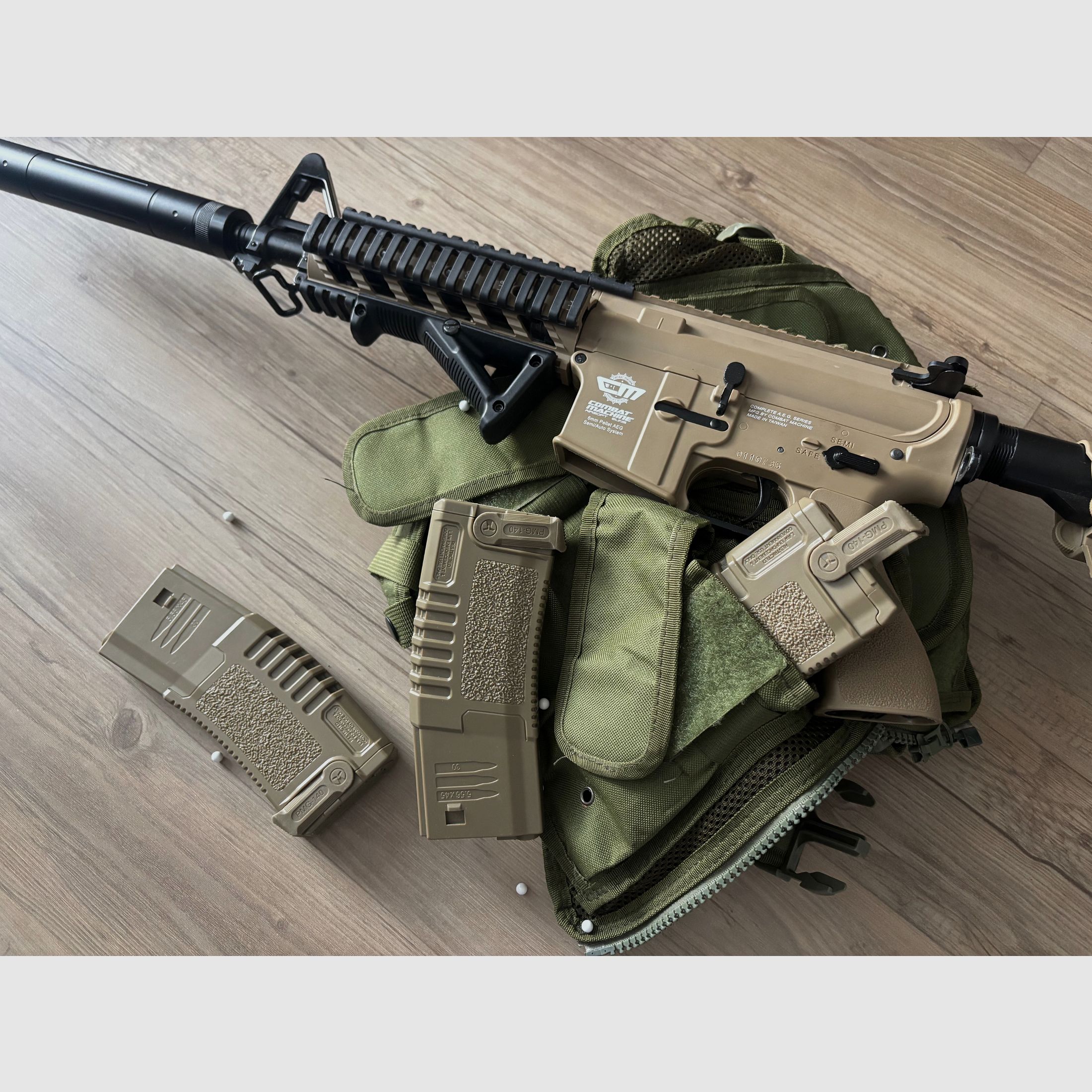 Airsoft Bundle 0,5J | G&G CM16 Raider + CYMA CM.127 | viele Magazine + Gear