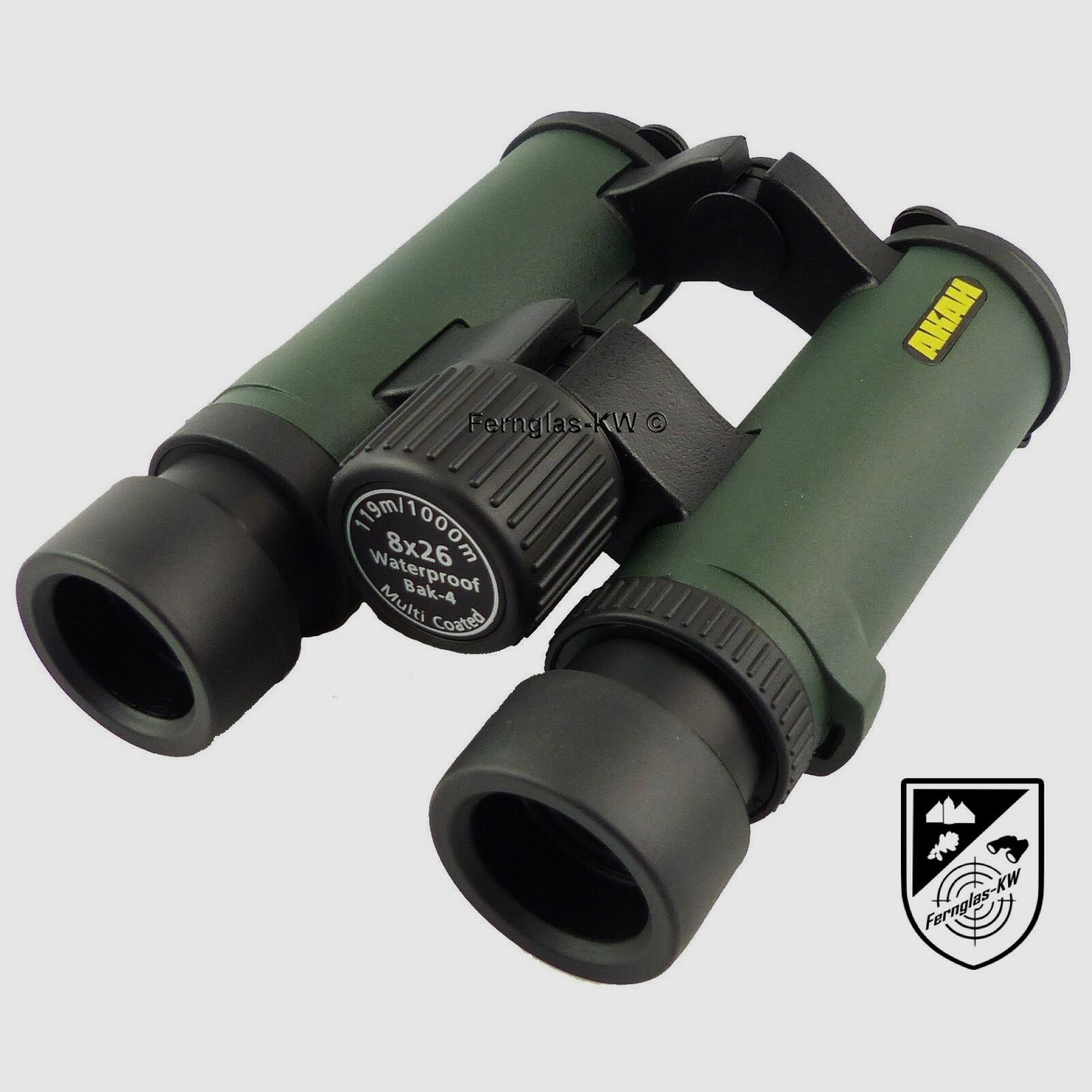 AKAH binoculars 8x26 with carrying case and shoulder strap for hiking and observing 50076000