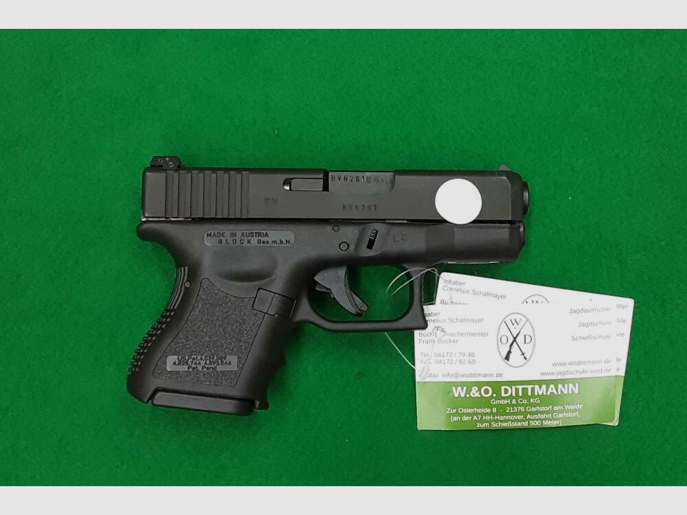 Glock pistol model 26 9mm Luger