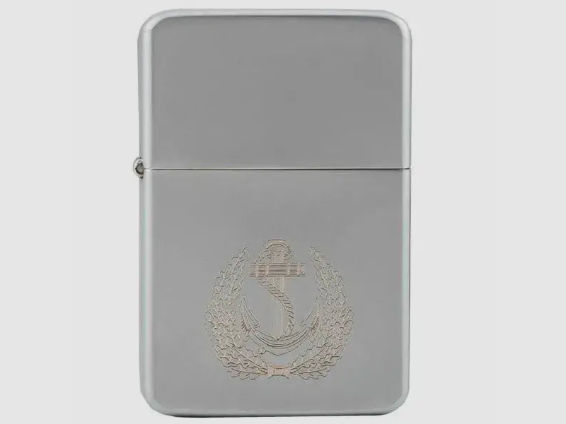 Fritzsch Fritzsch Feuerzeug Z-Plus Gas mit Gravur Marine Kranz