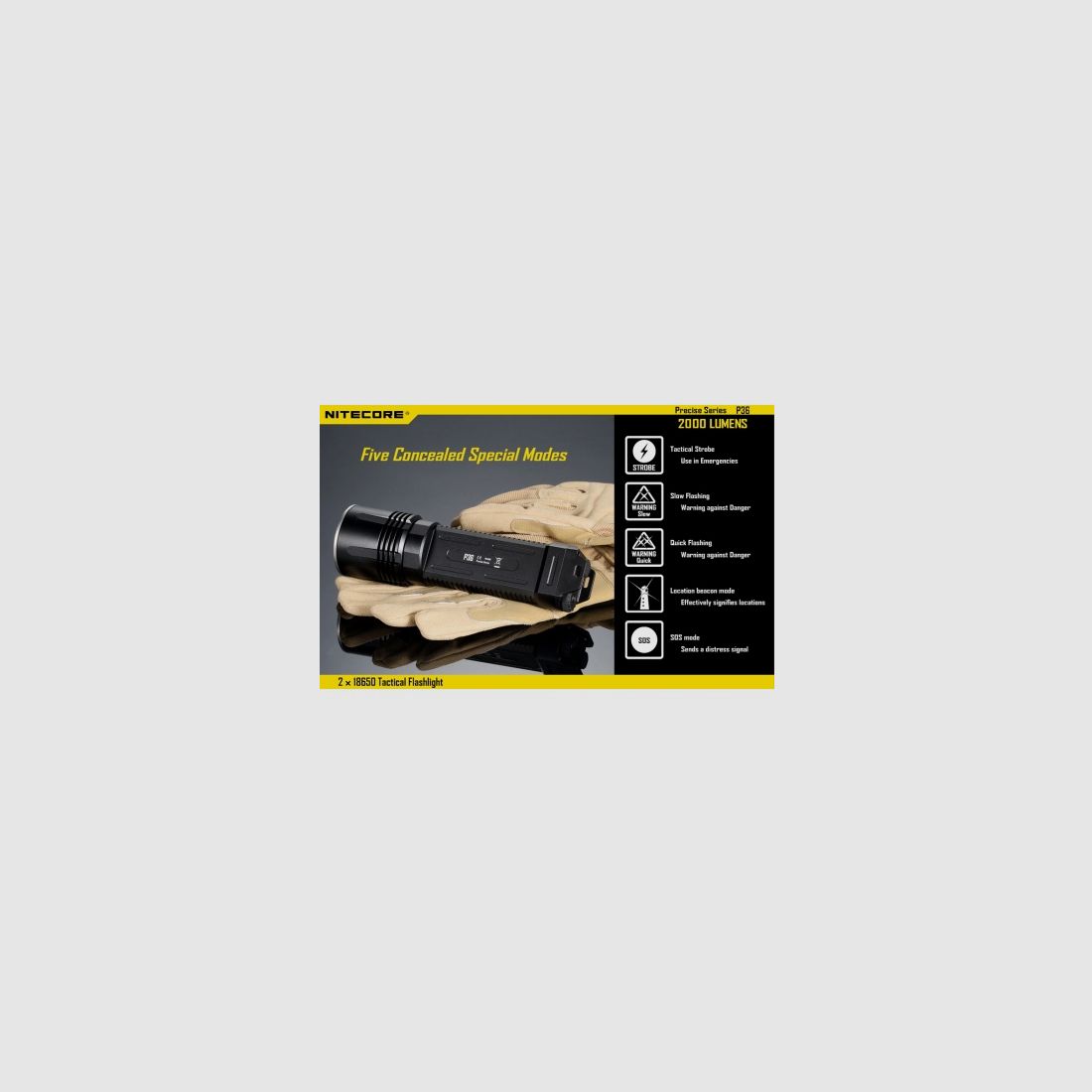 Lampe torche Nitecore P36 2000 lumens, image 11 sur 21