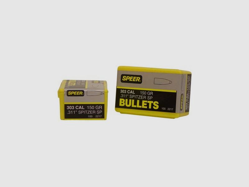SPEER HOT-COR BULLETS SPEER 303 CALIBER (0.311″) 150GR SPITZER 100/BOX, image 1 of 2