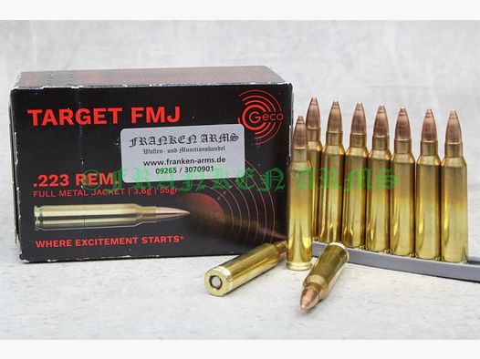 Geco Target .223 Rem. 55gr. 3,6g 50 Stück Staffelpreise