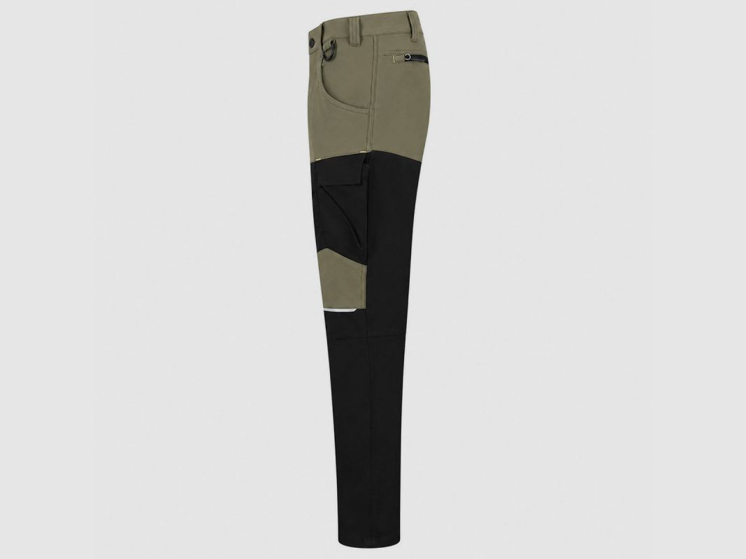 Pakket van 2 stretch werkbroeken Oak kaki/zwart, afbeelding 8 van 11