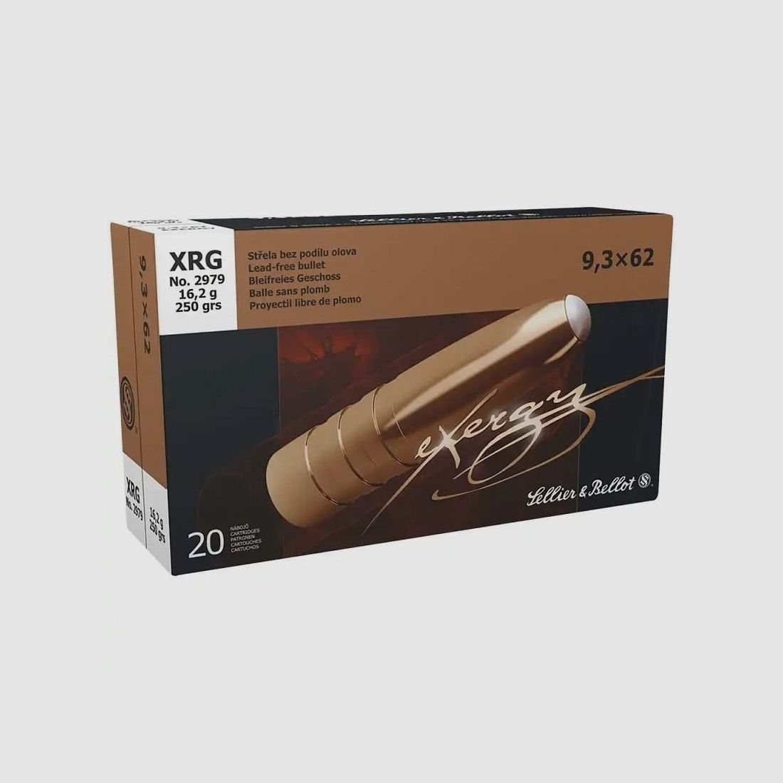Sellier & Bellot 9,3x62 eXergy, XRG bleifrei 250 gr. - 20 Stk.