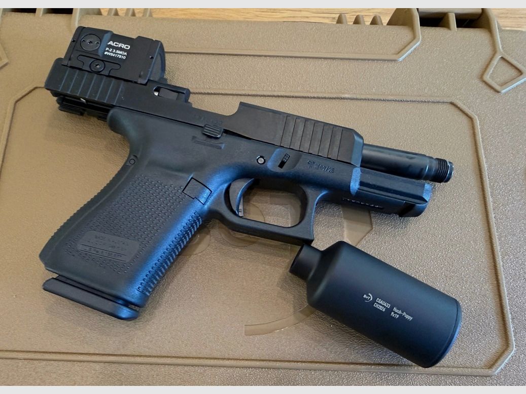 Brügger & Thomet (B&T) Glock 19 Hush Puppy Set incl. suppressor caliber 9mm Luger