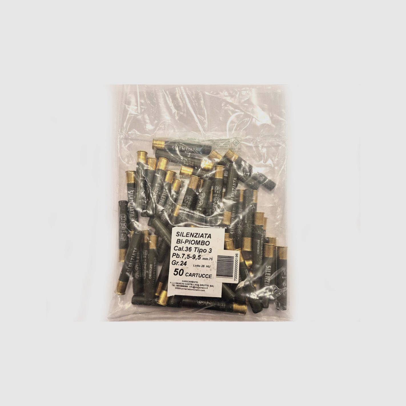 Cartucce Dò Monaco Silenziata 410 Cal. 36/76 24 g piombo 7 e ½ e 9 e ½ 50pz