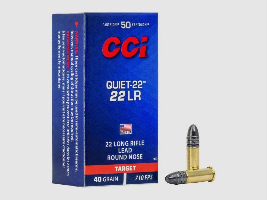 CCI .22 LR Quiet-22 40gr 710 FPS Munition
