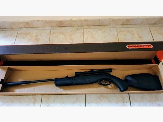 PERFECTA RS 26 WEITSCHUSS LUFTGEWEHR NEU IN OVP MIT ZIELFERNROHR+BIPOD+LASER+ZUBEHÖR 