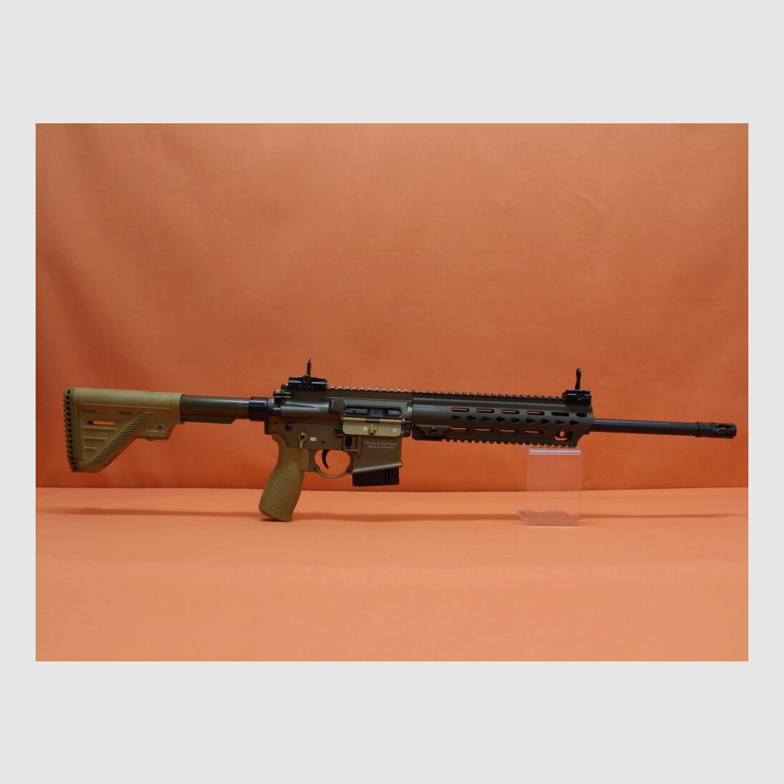 Heckler&Koch Ha.Büchse .223Rem Heckler&Koch/H&K MR223 A3 16,5" Lauf RAL8000 HKey K, Gas-Piston-System AR-15/HK416