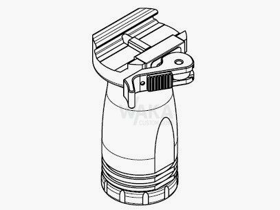 B&T Unigrip QD corto in plastica, colore nero