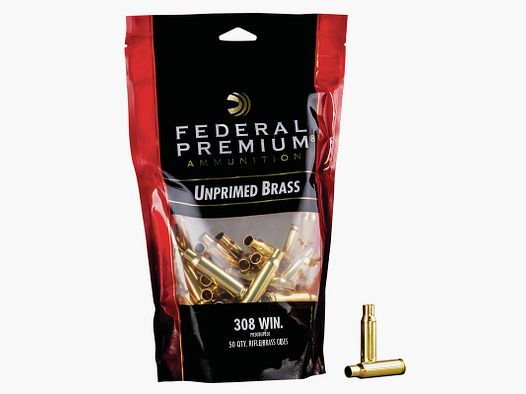 Federal Hülsen .308 Win. inkl. Federal Zündhütchen #210 large Rifle 50 Stück