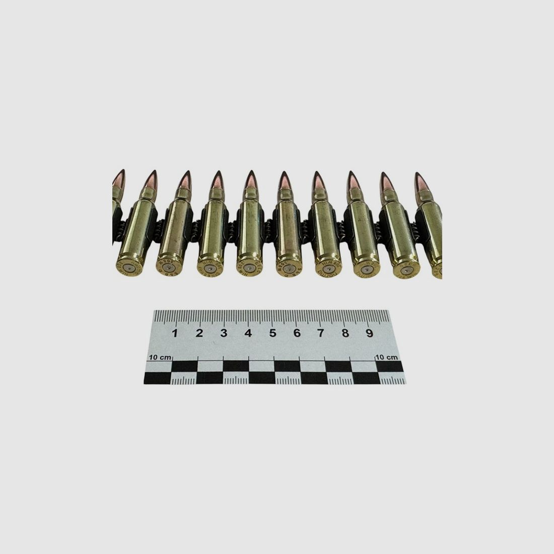 Decommissioning .308/7.62x51Win full metal jacket bullets, 50 pieces on military belt