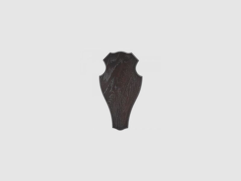Trophäenbrett Damhirsch dunkle Eiche 40 x 22 cm, Bild 1 von 3