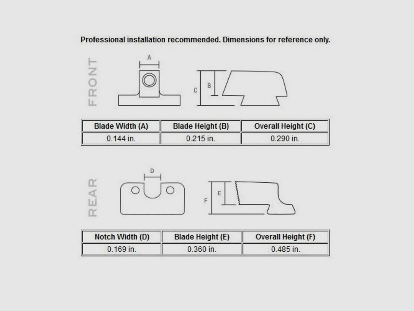 Trijicon N-Visier HD gelb 1911 m/Novak Cut