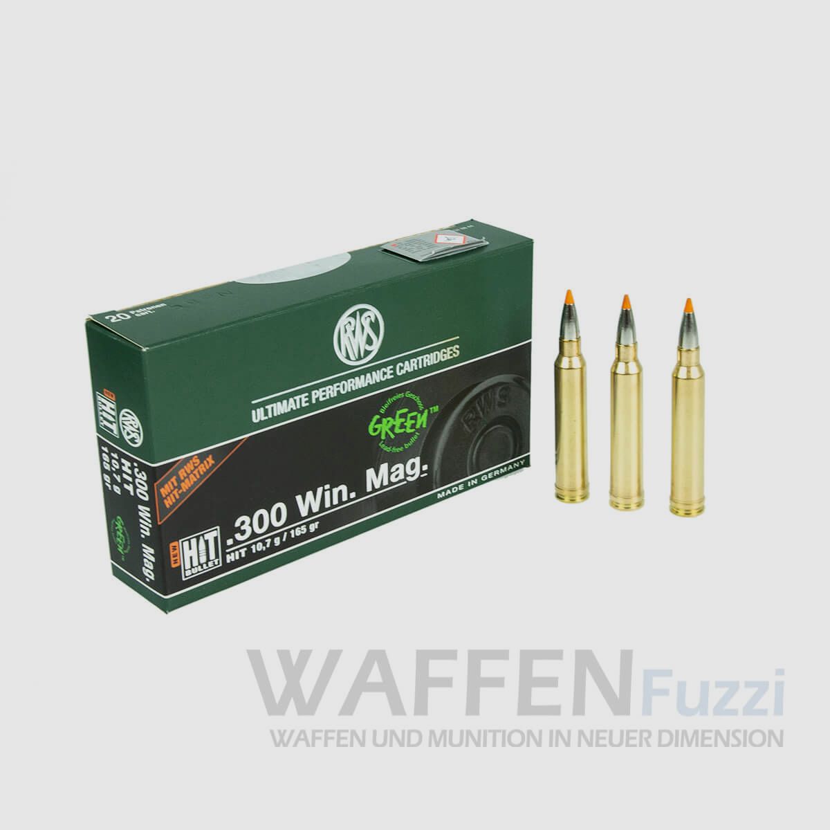 RWS .300 Win. Mag. COLPITO VERDE 165gr