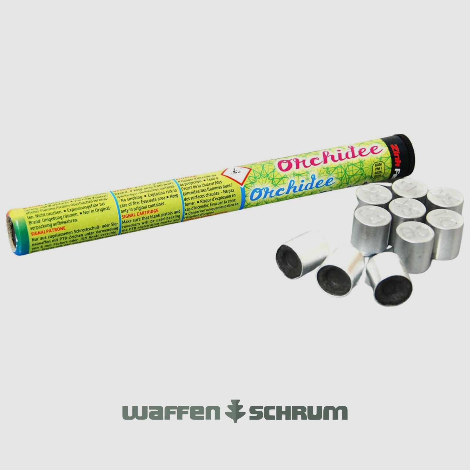 Zink Signalsterne - Orchidee 15mm 10er Rolle mit Silberschweif und bunte Farbperlen