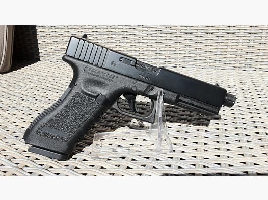 Glock 17 z gwintem lufowym, pistolet CO2 kal. 4,5 mm stalowe BB / diabolo z systemem blowback