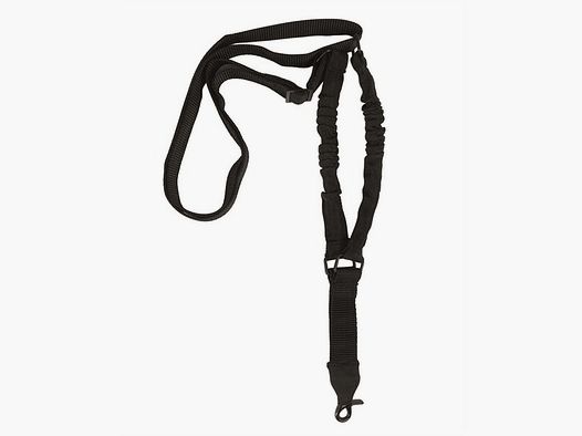 Tact. Gewehrgurt 1-Punkt SCHWARZ 65-123cm m. Bungee / Waffen Tragegurt Trageriemen Gewehrriemen