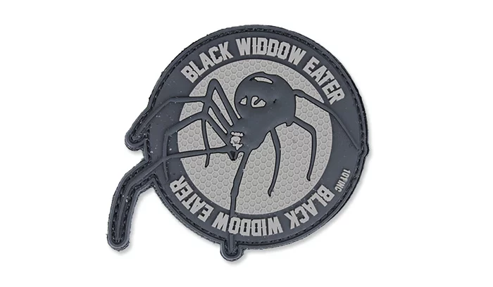 3D Patch – Black Widdow Eater – Grey – 101 Inc., image 2 of 2