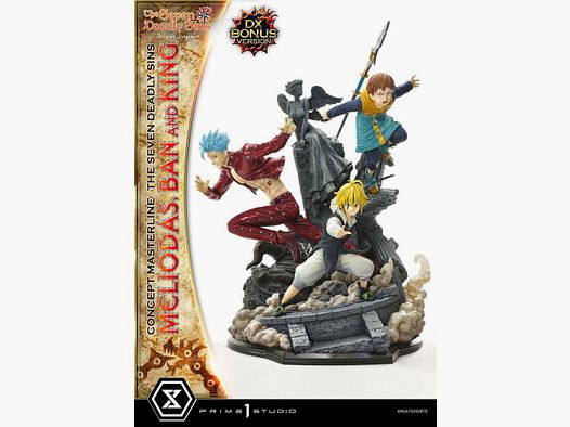 Seven Deadly Sins Concept Masterline Series Statue Meliodas, Ban and King Deluxe Bonus Version 55 cm | 43026