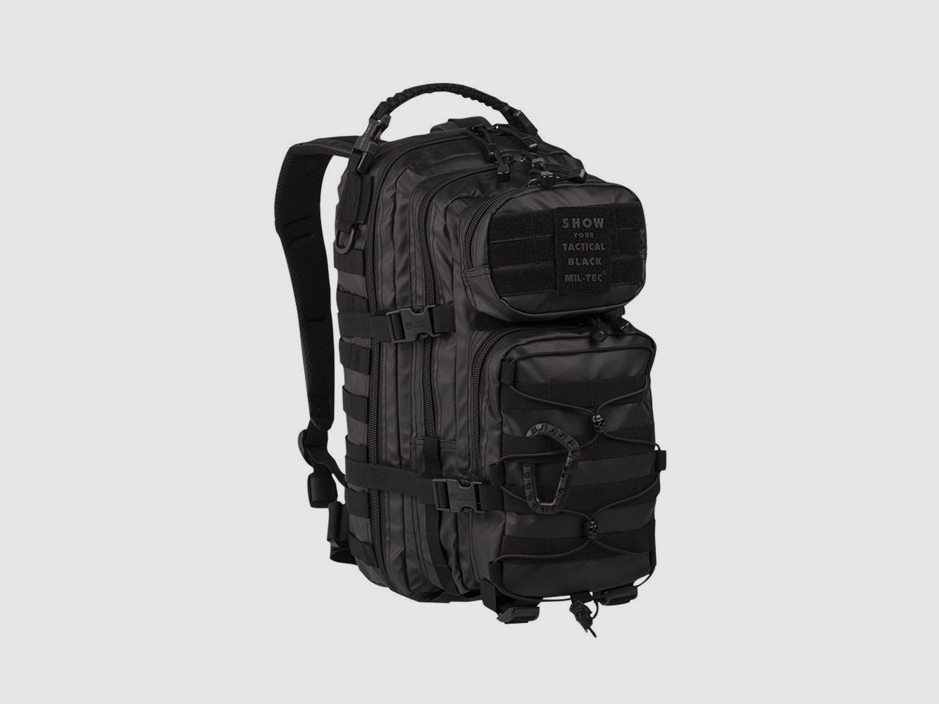 Mil-Tec US Assault Pack Small Tactical Black kleiner Rucksack Daypack