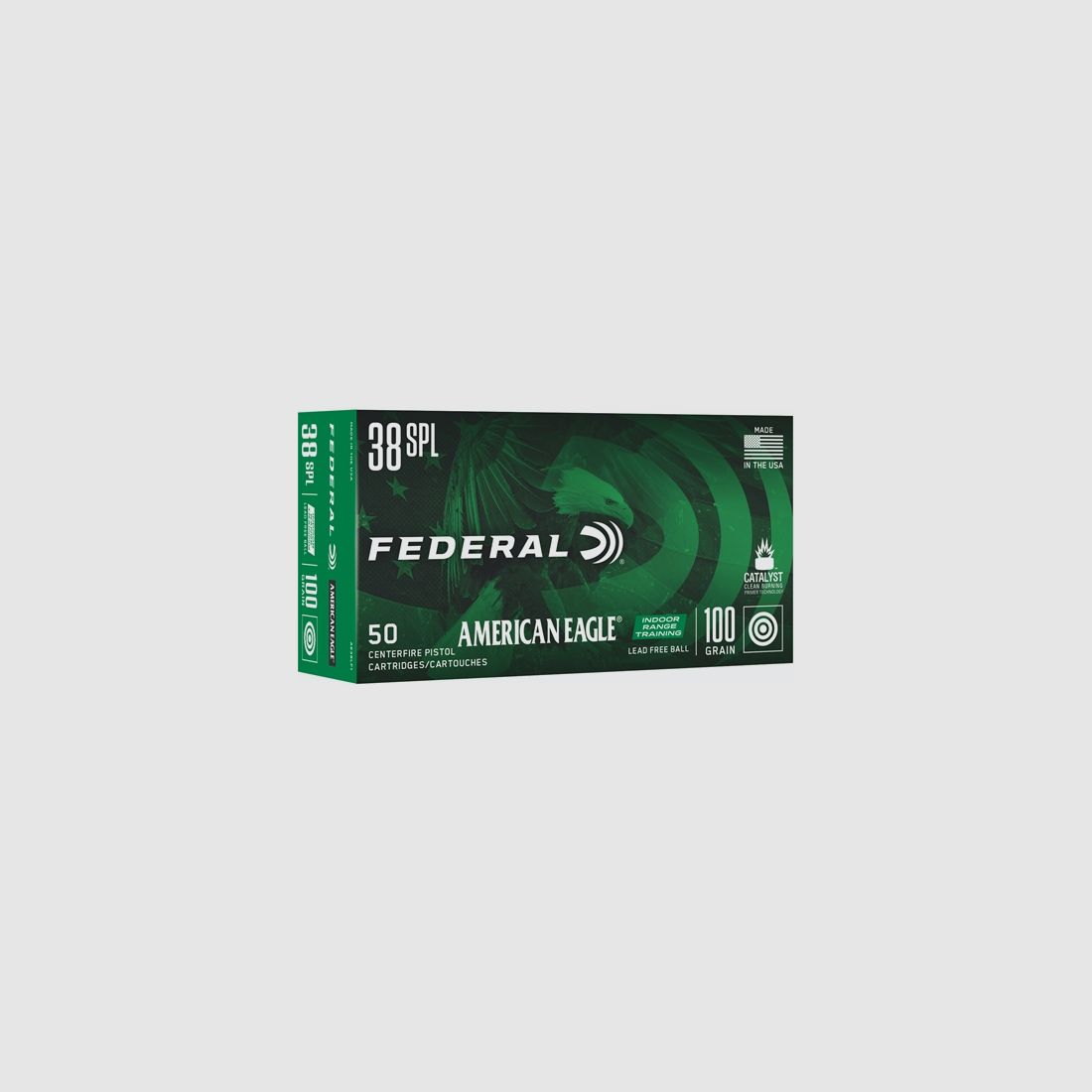 Federal American Eagle Indoor Range Training .38 Special 100GR IRT 50 Patronen