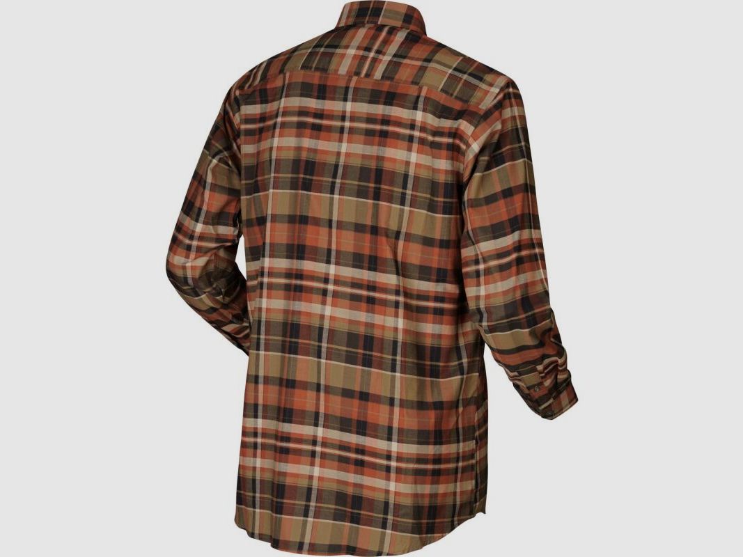 Härkila Newton Hemd Dark burnt orange check
