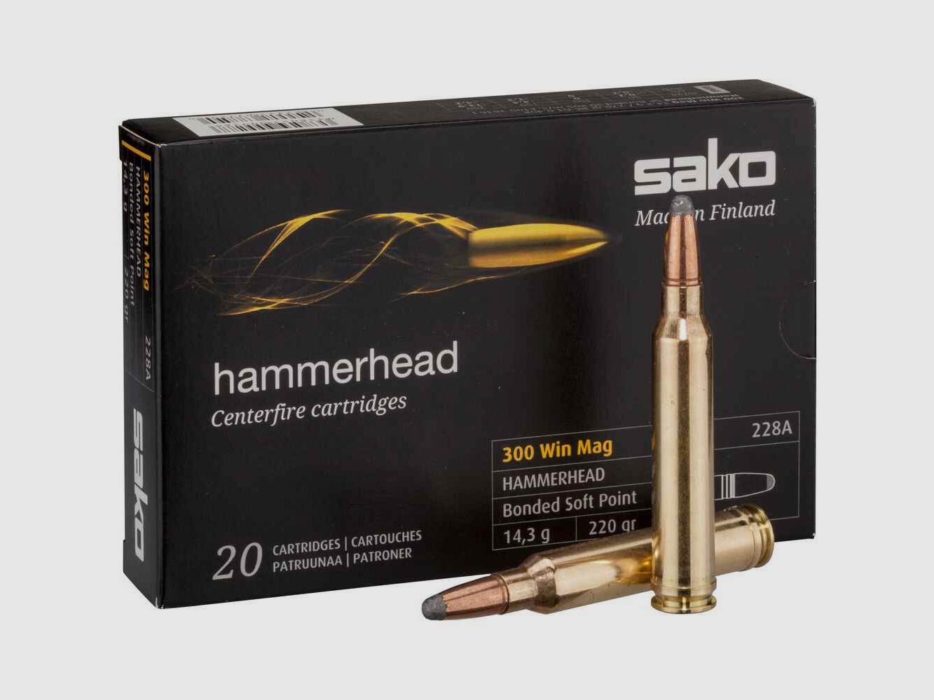 .300 Win. Mag. Hammerhead SP 14,3g/220 grs. Sako