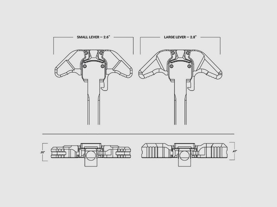 AERO PRECISION BREACH CHARGING HANDLE AMBI SMALL LEVERS FOR AR-15 BLACK, image 2 of 2
