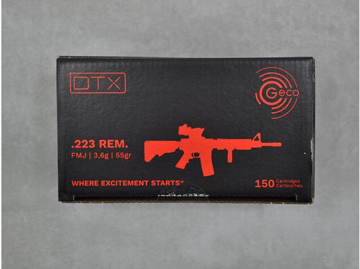 Geco DTX FMJ .223 Rem. 55gr *1200 Schuss*