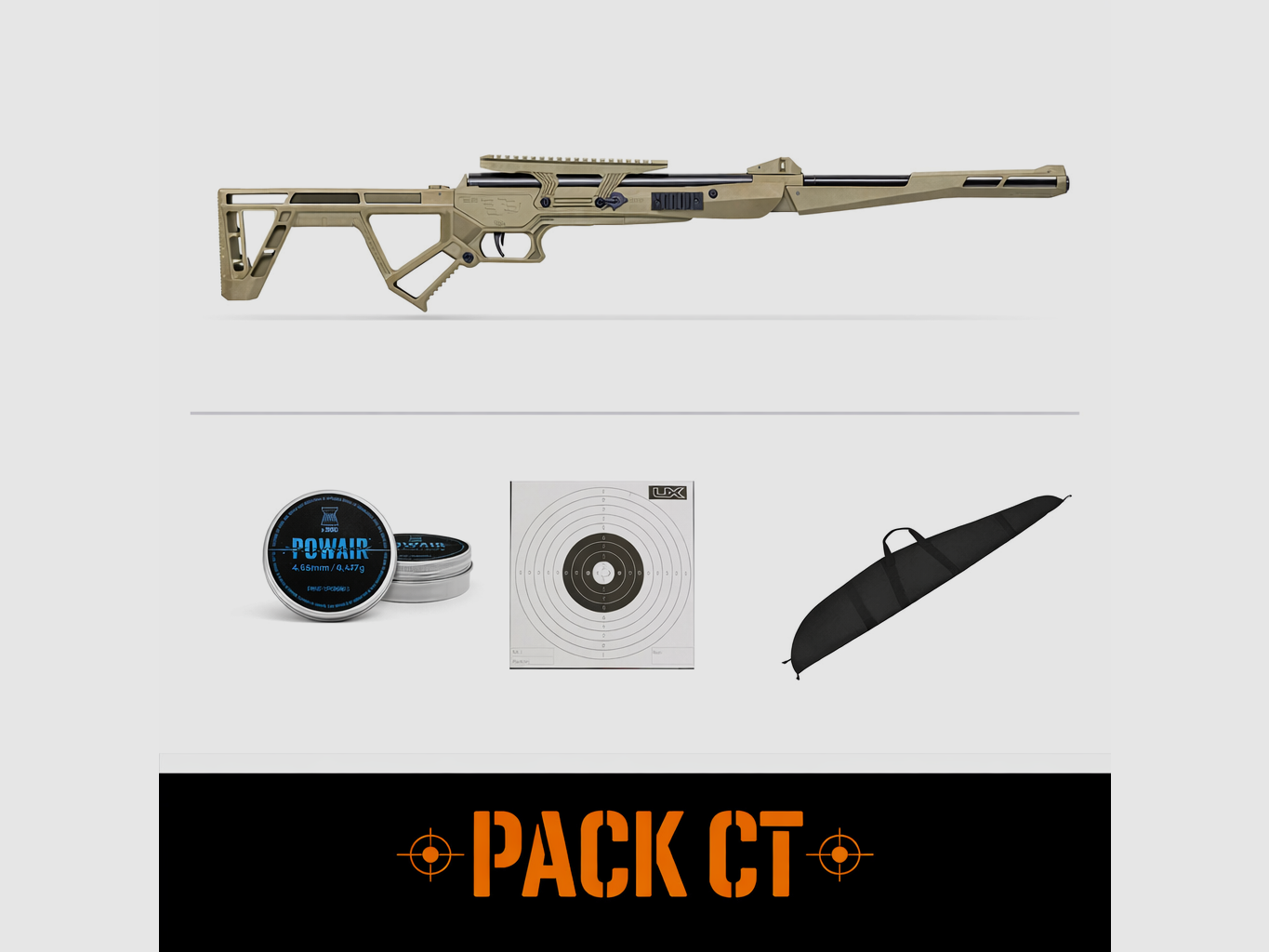 Pack Carabina de aire Black Bunker BM8 - Cal. 4.5 mm - Tan y accesorios, imagen 6 de 7